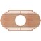 Ekena Millwork Chrysler Wood Fretwork Pierced Ceiling Medallion, Cherry, 40"W x 20"H x 10 1/2"ID x 1/4"T CMWP40X20X0250CSCH - alternate 4